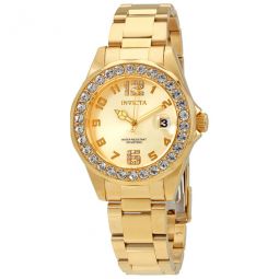 Pro Diver Pro Diver Champagne Dial 18kt Gold-plated Ladies Watch
