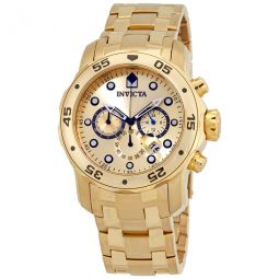 Pro Diver Chronograph Gold Dial Mens Watch