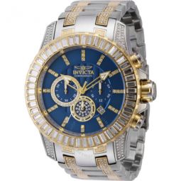 Pro Diver Chronograph GMT Quartz Crystal Blue Dial Mens Watch
