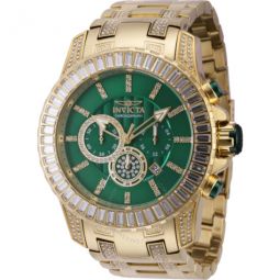 Pro Diver Chronograph GMT Quartz Crystal Green Dial Mens Watch