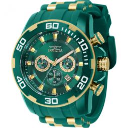 Pro Diver SCUBA Chronograph GMT Quartz Green Dial Mens Watch
