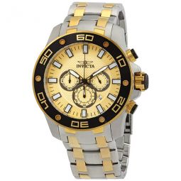 Pro Diver Chronograph Yellow Gold Dial Mens Watch
