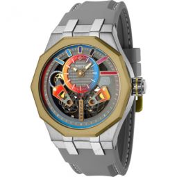 Specialty Automatic Grey Skeleton Dial Mens Watch