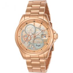 Angel Rose Dial Rose Gold-plated Ladies Watch