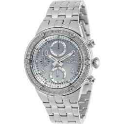 Angel Chronograph Quartz Crystal White Dial Ladies Watch