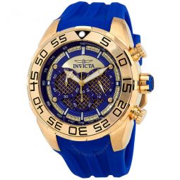 Speedway Chronograph Blue Dial Blue Silicone Mens Watch