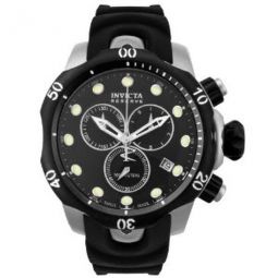 Mens Reserve Collection Chronograph Black Dial Black Rubber Mens Watch
