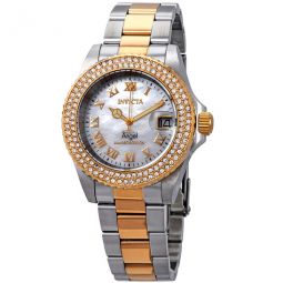 Angel Mother of Pearl Dial Ladies Two Tone Watch