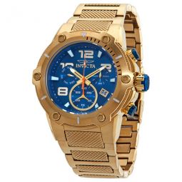 Speedway Chronograph Blue Dial Gold Ion-plated Mens Watch