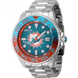 NFL Miami Dolphins Automatic Date Dive Green Dial Mens Watch