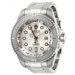 Hydromax GMT Date Quartz Silver Dial Mens Watch