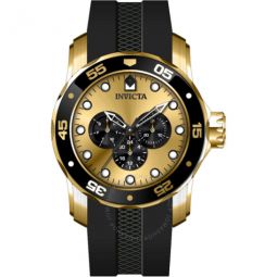 Pro Diver Scuba GMT Date Quartz Gold Dial Mens Watch