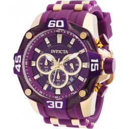 Pro Diver Chronograph GMT Quartz Purple Dial Mens Watch