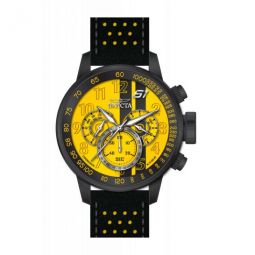 S1 Rally Chronograph Yellow and Black Dial Black and Yellow Leather Mens Watch