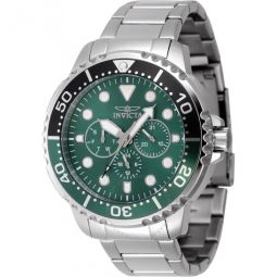 Pro Diver GMT Date Quartz Green Dial Mens Watch