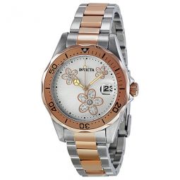 Pro Diver Silver Dial Two-tone Ladies Watch