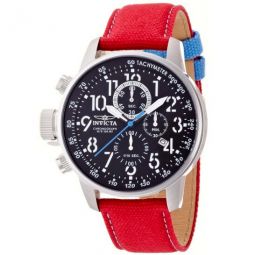 Force Lefty Chronograph Black Dial Red Nylon Lefty Mens Watch
