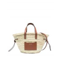 Mini Cadix Raffia Basket Bag - Natural/Cognac