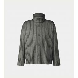 Padded Pleats Jacket - Khaki