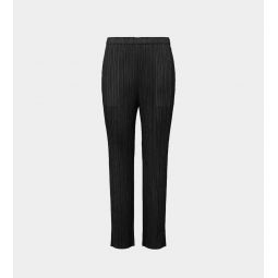 Basic Straight Pleated Pant - Black