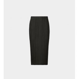 Thicker Pleated Straight Skirt - Black