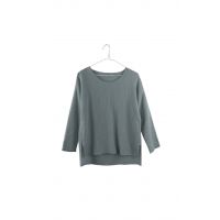 Long Sleeve Gauze Shirt - Blue Grey Organic
