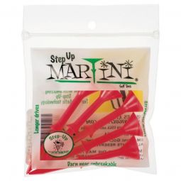 3 1/4 Martini Step-Up Golf Tees 5 Pack - Red
