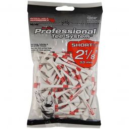Pride Sports 2 1/8 Inch Professional Tee System (PTS) White Wood Golf Tees - 120 Pack