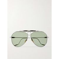 + The Gonzo Foundation Duke Aviator-Style Tortoiseshell Acetate and Silver-Tone Sunglasses