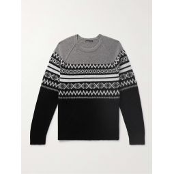 Fair Isle Cashmere and Cotton-Blend Sweater