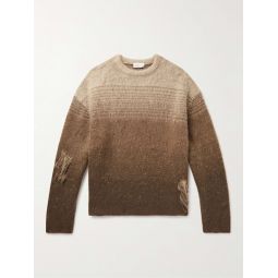 Distressed Degrede Brushed-Knit Sweater