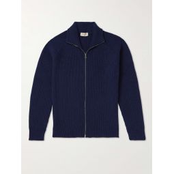 Thatch Recycled Cashmere and Merino Wool-Blend Zip-Up Cardigan