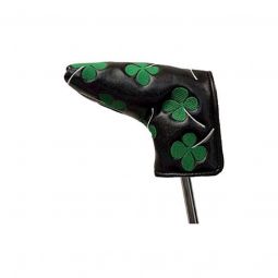 JP Lann Lucky 4 Leaf Clover Irish Putter Headcover Black