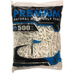 Player Supreme White Golf Tees 3 1/4 500 Pack