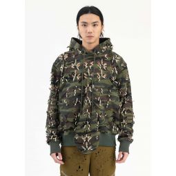 Juntae Kim Slashed Jersey Hoodie - Camouflage