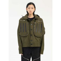 OLIVE SEAM SEALED DOUBLE KAPOK JACKET - Olive