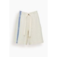 Wide Leg Shorts in Off White