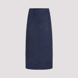 La Jupe De-Nimes Obra Midi Skirt - NAVY BROWN