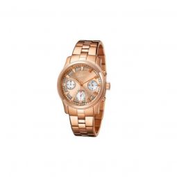 Women's Alessandra Chronograph Stainless Steel Rose Gold-tone Dial
