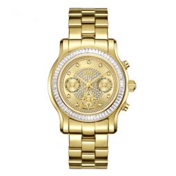 Laurel Gold-tone Multi-Function Diamond Dial Ladies Watch