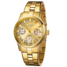 Muse Chronograph Quartz Diamond Gold Dial Unisex Watch