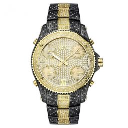 Jet Setter Champagne Crystal Pave Dial Mens Watch