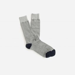 Tipped microstripe socks