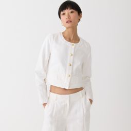 Louisa lady jacket in white denim