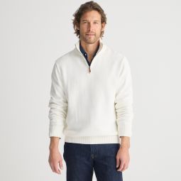 Heritage cotton half-zip sweater