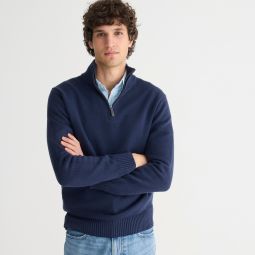 Heritage cotton half-zip sweater