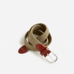 Woven elastic belt with round buckle