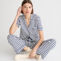 Short-sleeve pajama pant set in dreamy cotton blend
