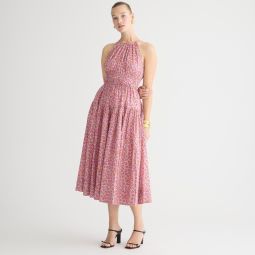Tie-waist halter dress in Libertyu0026reg; Ellie fabric