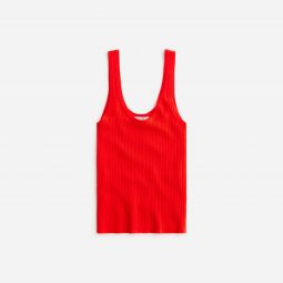 Featherweight cashmere ribbed tank top